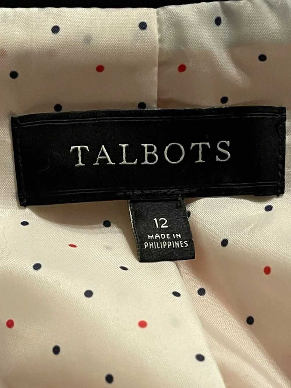 Talbots SHETLAND WOOL BLAZER - HEATHERED Houndstooth Size 12 Pink Lined